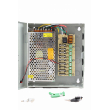 Boîtier d'alimentation 12V 10A - 9 connexions - Setik