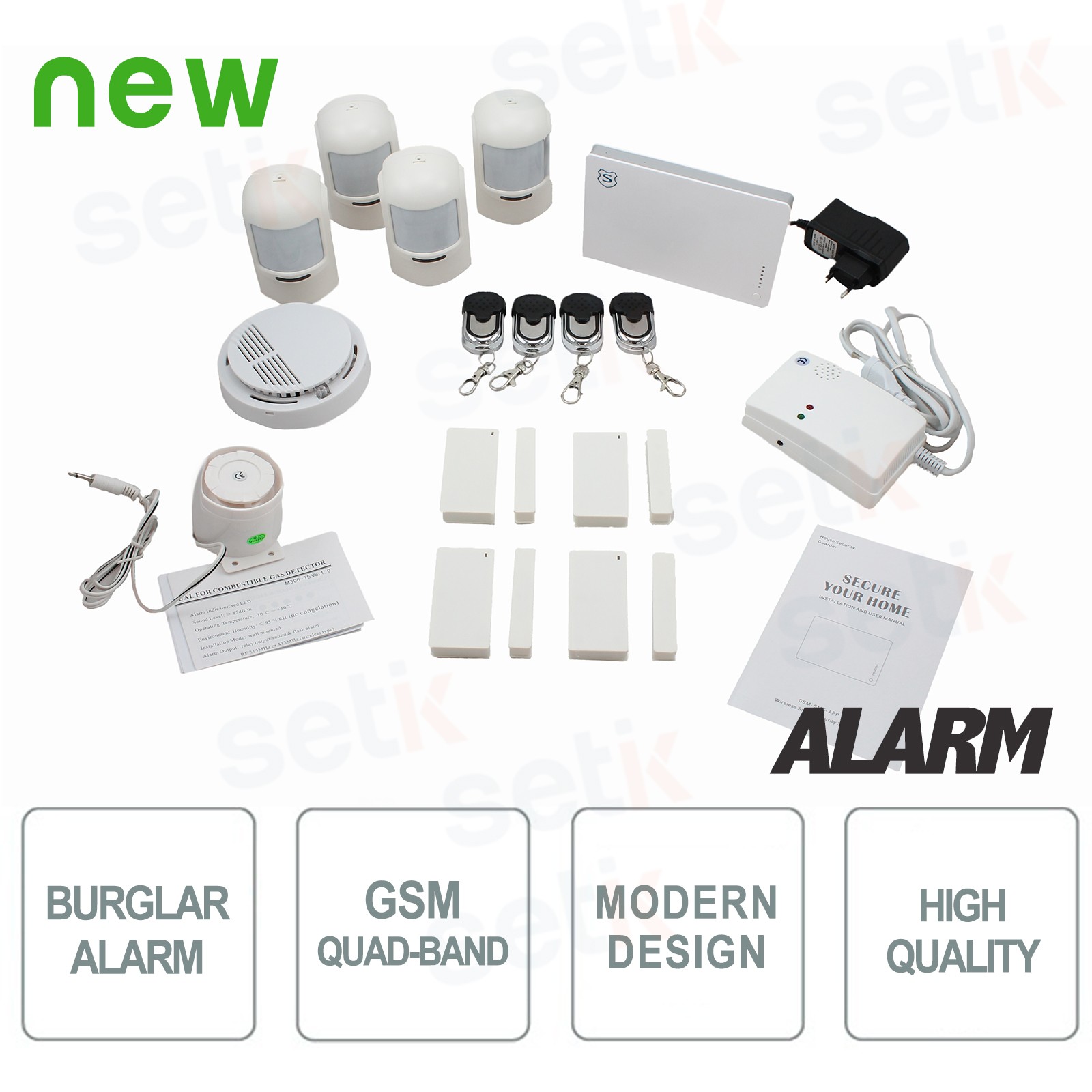 Al kit4w gen1 antifurto allarme domestico wireless completo gsm ... Antifurto senza fili prezzi