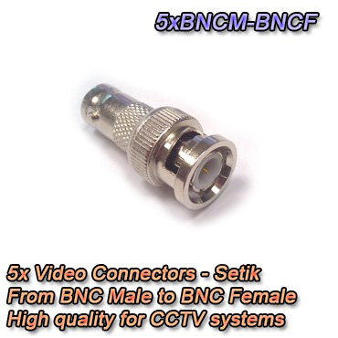 5 connectors BNC Male to BNC Female