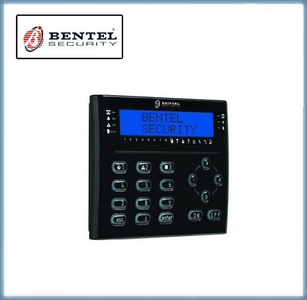 Tastiera LCD con lettore di prossimità e 3 Terminali I/O. Bentel. ABSOLUTA T-BLACK