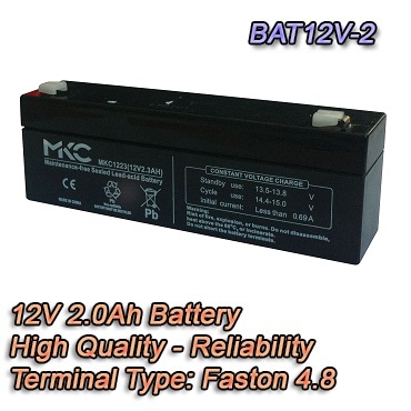 Batterie accumulateur 12V 2.0Ah FIAMM Idéale pur les kit alarme Bentel