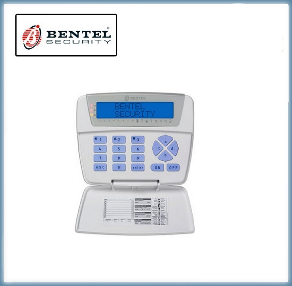 Tastiera Bentel serie Classika con schermo LCD blu a 2 righe. Bentel