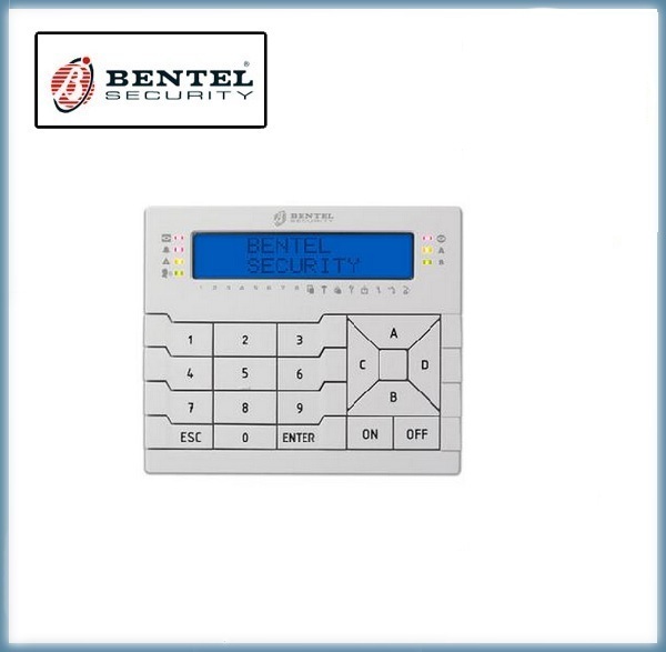 Tastiera Bentel serie Premium on schermo LCD blu a 2 righe. Bentel