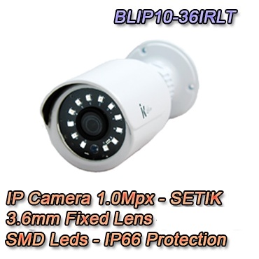 Telecamera IP 1Mpx 3.6mm - BLIP10-36IRLT Telecamera IP 1Mpx 3.6mm Dual Core DSP IP66 Videosorveglianza