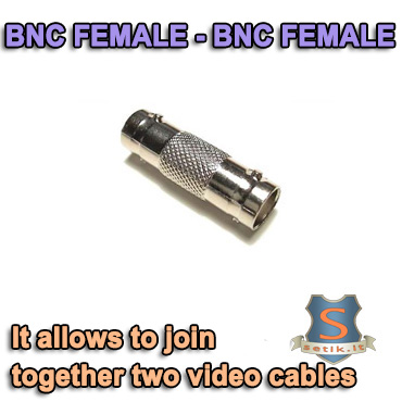 BNC Female to BNC Female connectors suitable for CCTV systems