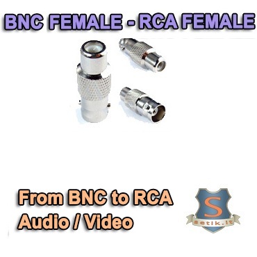 BNC Female to RCA Female CCTV connectors