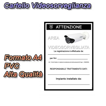CARTELLO VIDEOSORVEGLIANZA SCARICA