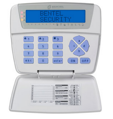 Tastiera Bentel modello Classika con schermo LCD.