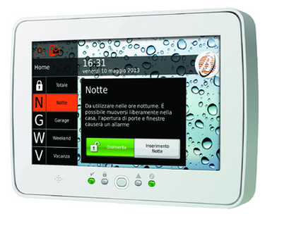 Touch screen keypad M-TOUCH for Absoluta Series control panels