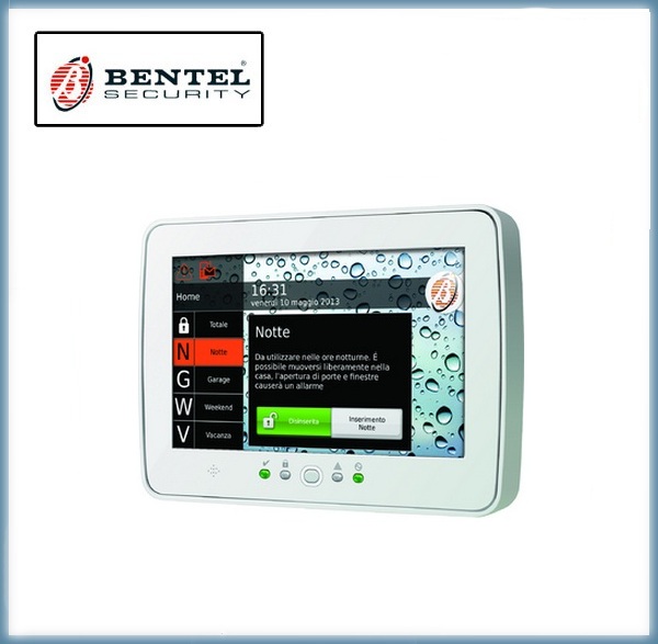 Tastiera touch screen modello M-TOUCH di bentel per centrali serie absoluta