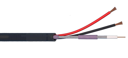 Micro câble coaxial Composé de 100 mètres + alimentation
