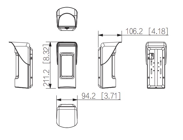 Dimensions de l'ARD2251E-W2-868