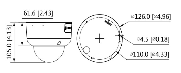 IPC-HDBW5442E-ZE Schema dimensioni telecamera IPC-HDBW5541R1-AS-PV
