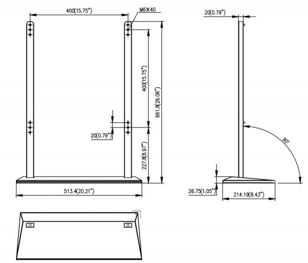 DS-DM6501B dimensions