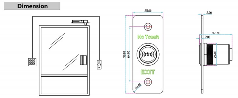 Dimensiones DS-K7P04