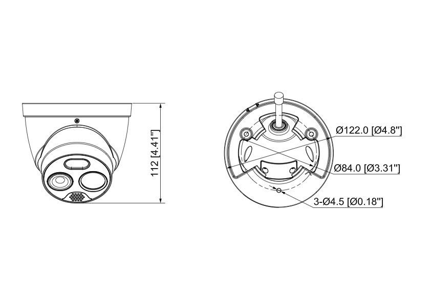Telecamera IP  Dome Motorizzata Ibrida Termica Dual-Lens