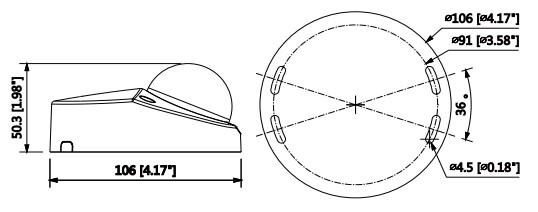 Dimensioni Mini Camera Dome Dahua