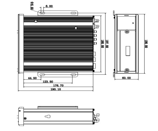 Schema - MXVR6212 Dimensioni Xvr mobile 5in1 8 canali hdcvi/ahd/tvi/cvbs + 4 ip Dahua