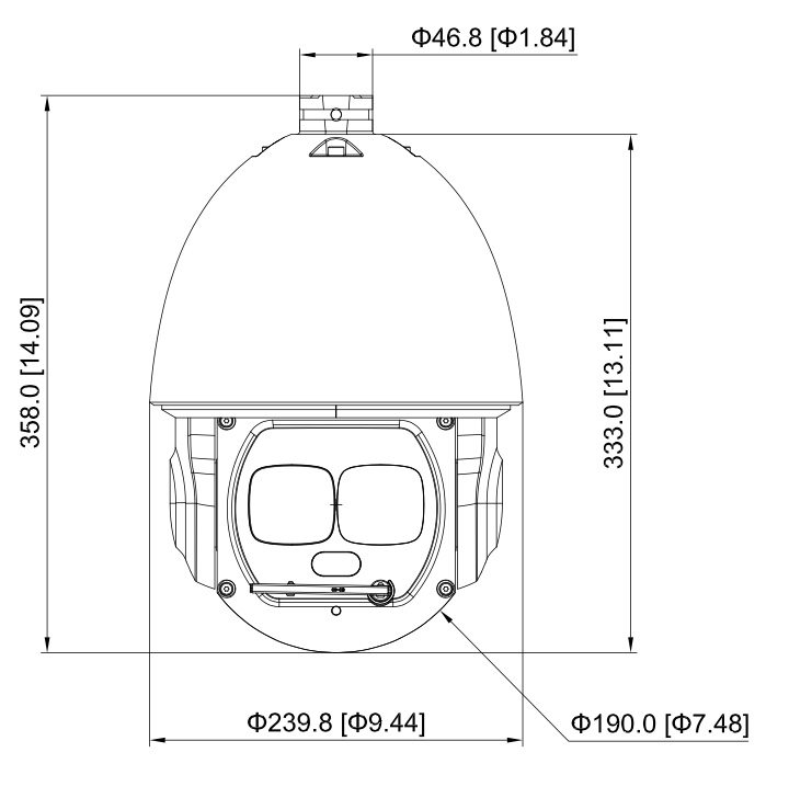 PTZ Speed Dome-Kamera SD6CE445XA-HNR Telecamera PTZ Speed Dome Dahua