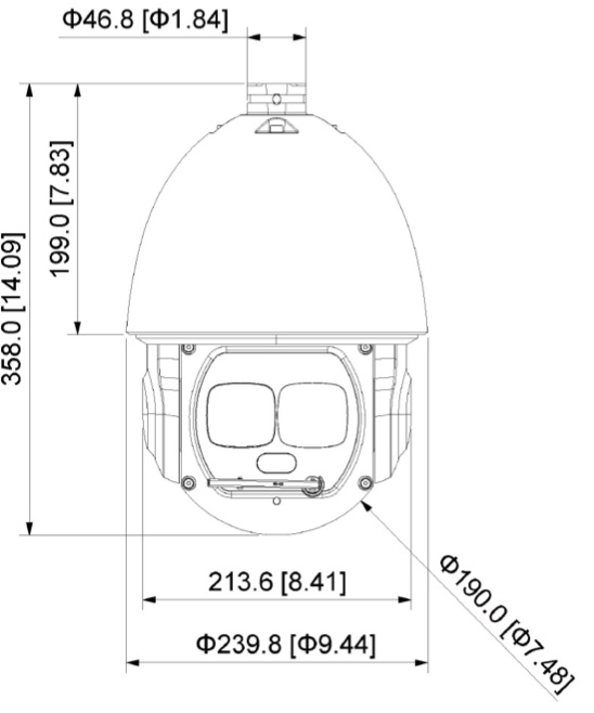 Telecamera Speed Dome PTZ SD6AL445XA-HNR-IR