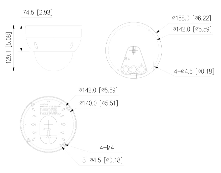 Dimensiones del HAC-HDBW2802R