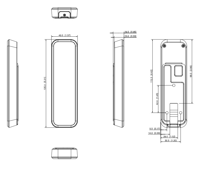 Dimensioni - ASR1101A Schema dimensioni ASR1101A