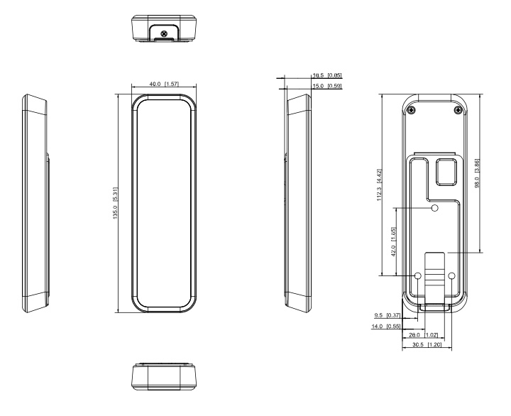 Dimensioni - ASR1101A Schema dimensioni ASR1101A