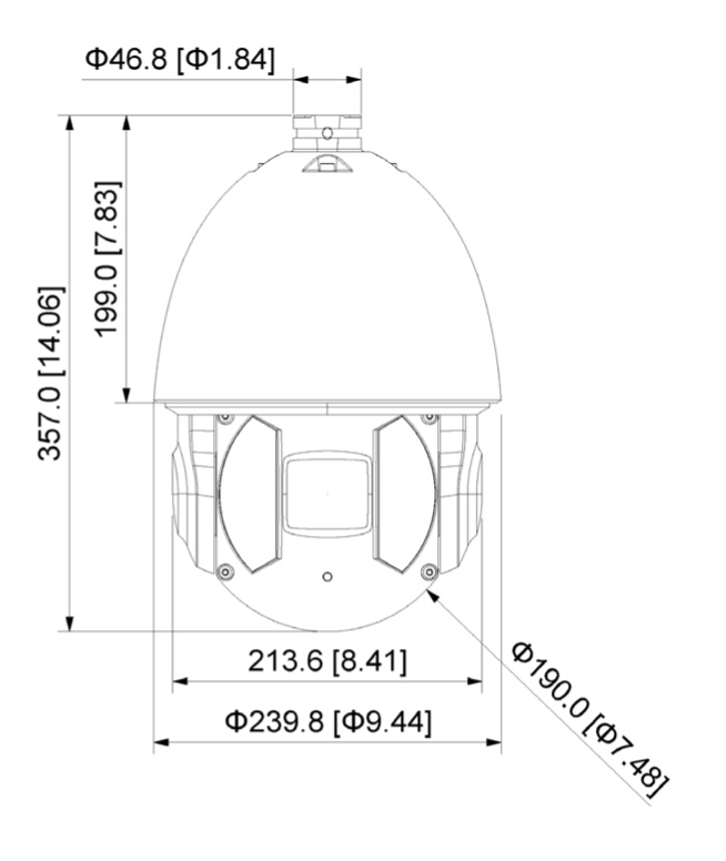 Caméra dôme rapide Dahua IP PTZ - SD6AE830V-HNI Telecamera PTZ Speed Dome IP Dahua - SD6AE830V-HNI