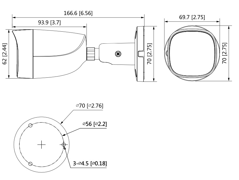 Dimensioni HAC-HFW2401S Dahua