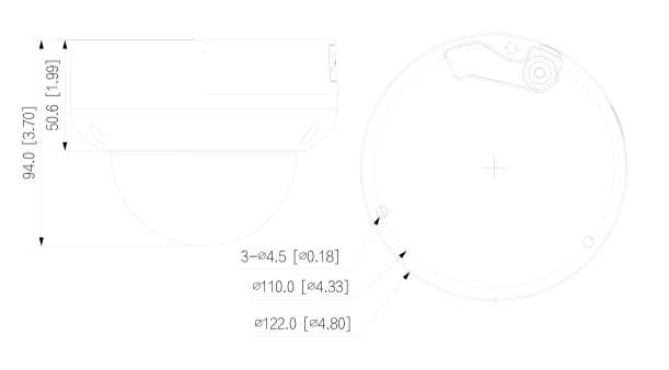 IPC-HDBW3241R-ZS Schema dimensioni telecamera IPC-HDBW3441R-ZS