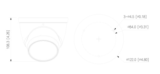 IPC-HDW2431T-ZS-S2 camera diagram Schema e dimensioni della telecamera IPC-HDW2431T-ZS-S2