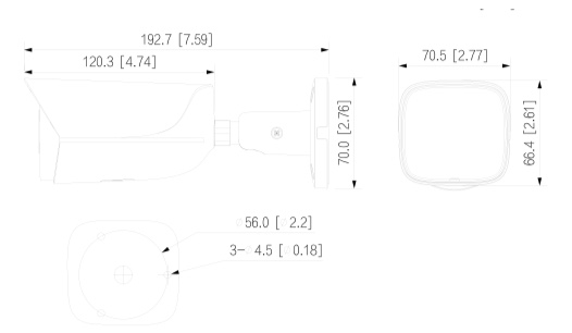IPC-HFW3241T-ZS Schema dimensioni telecamera IPC-HFW3241T-ZSDahua