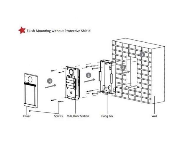 Boîtier d'encastrement pour interphone vidéo Hikvision