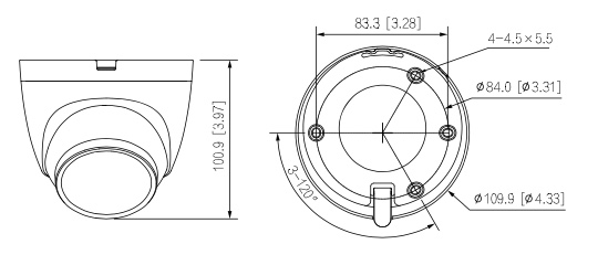 Schema - HAC-ME1200B-LED Schema dimensioni HAC-ME1200E-LED