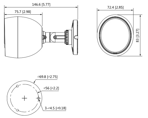 Schema dimensioni HAC-ME1500B-LED