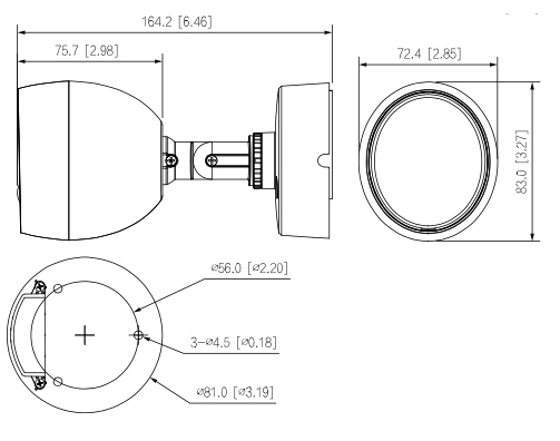 Schema - HAC-ME1200B-PIR Schema dimensioni HAC-ME1200B