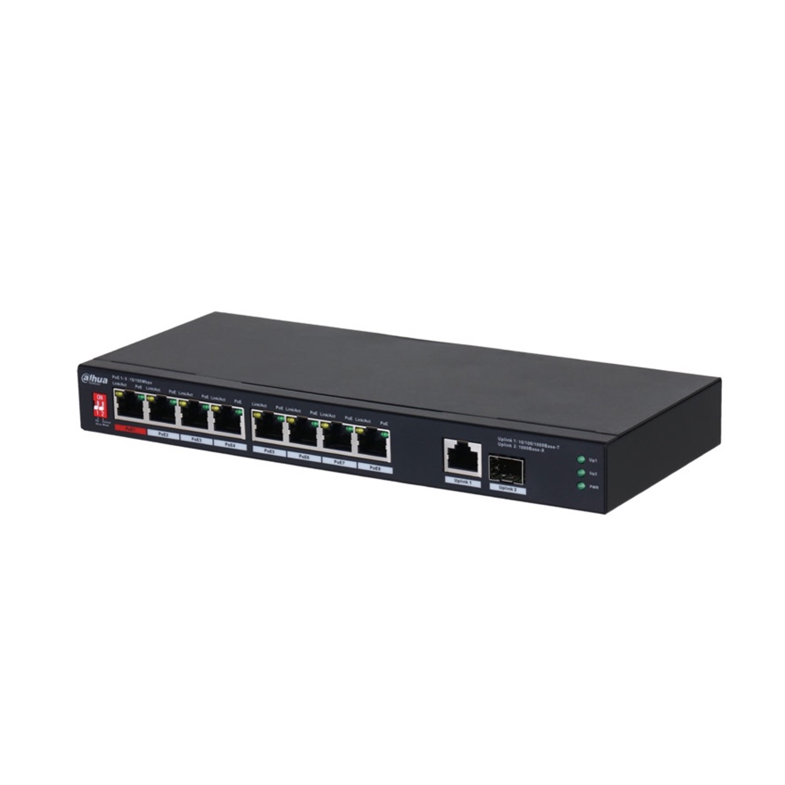 Interruptores Dahua - PFS3110-8T Switch di rete industriale 8 porte + Uplink e SFP - Dahua
