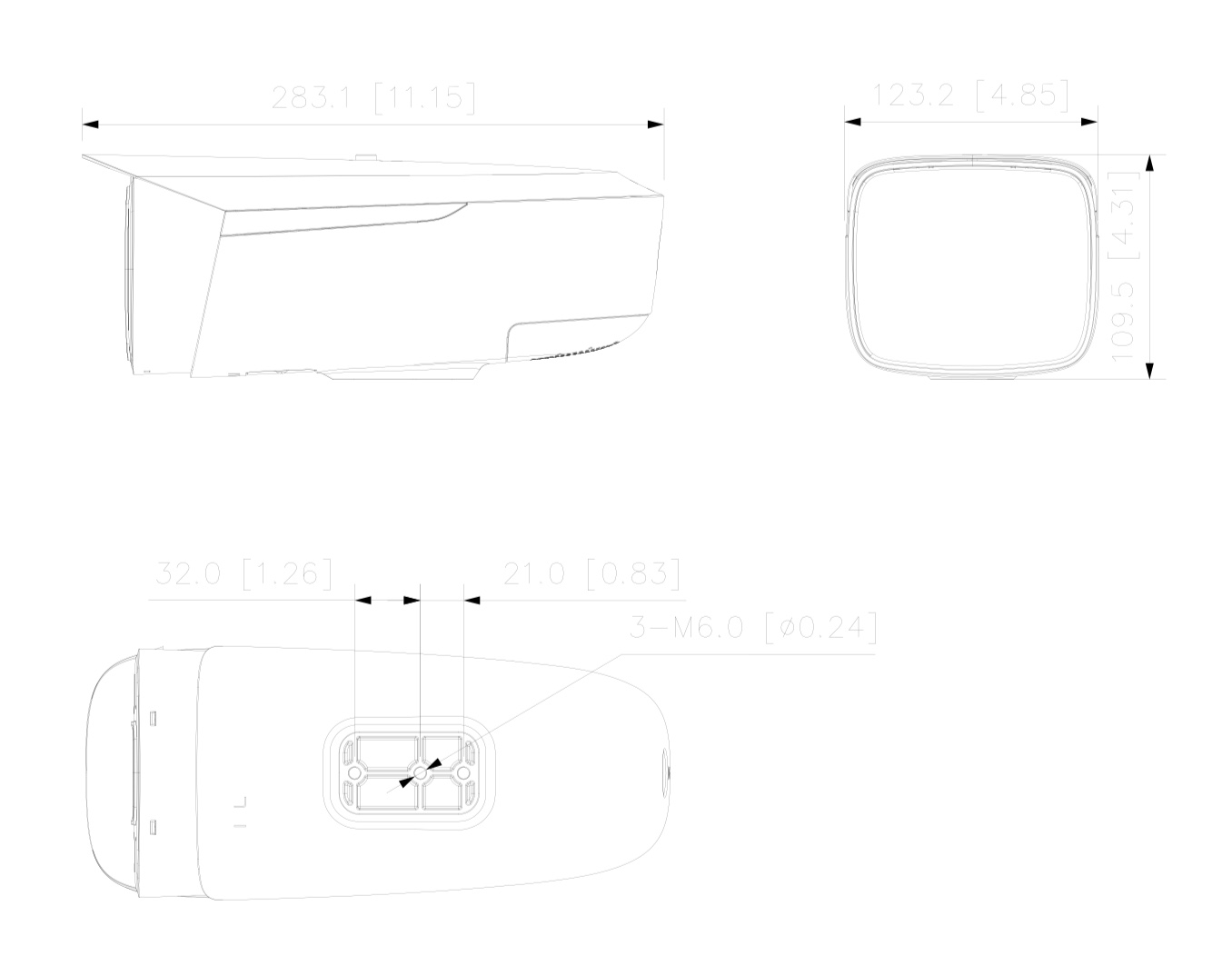 Medidas IPC-HFW7442H-Z4 4MP AI IP IR 40