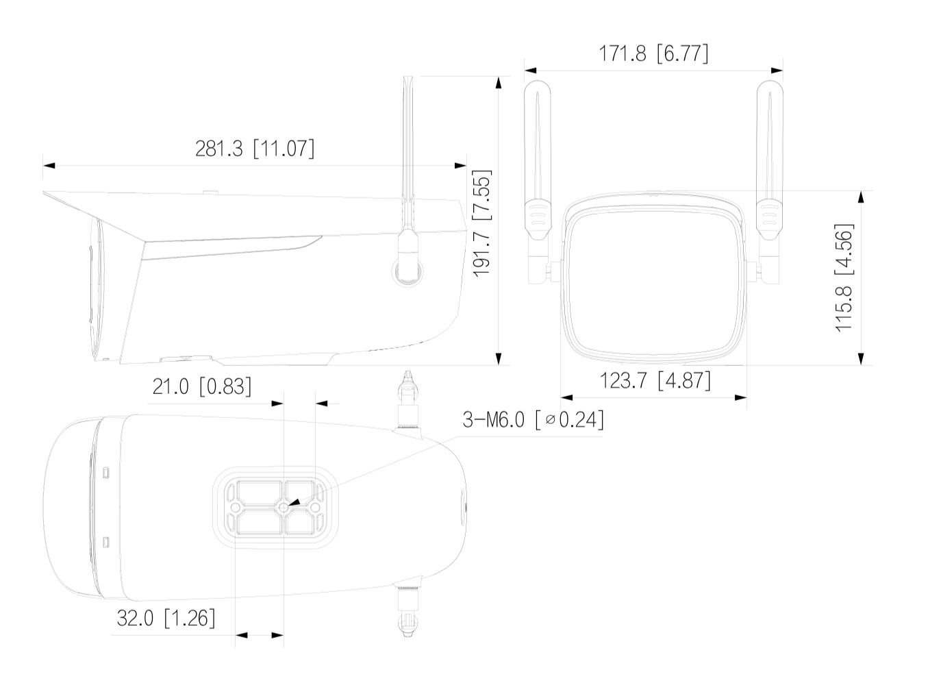IPC-HFW5842H-ZHE Schema dimensioni telecamera IPC-HFW5842H-ZHE Dahua