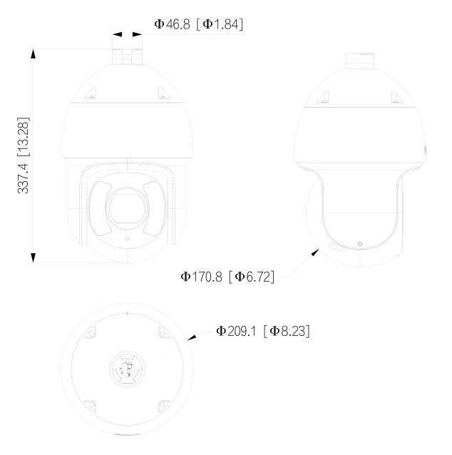 IP PTZ camera - SD6AE530U-HNI Telecamera PTZ Speed Dome IP Dahua - SD6CE225U-HNI