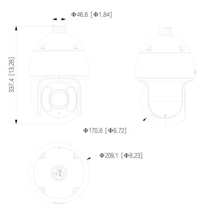 Telecamera PTZ IP - SD6AE530U-HNI Telecamera PTZ Speed Dome IP Dahua - SD6CE225U-HNI