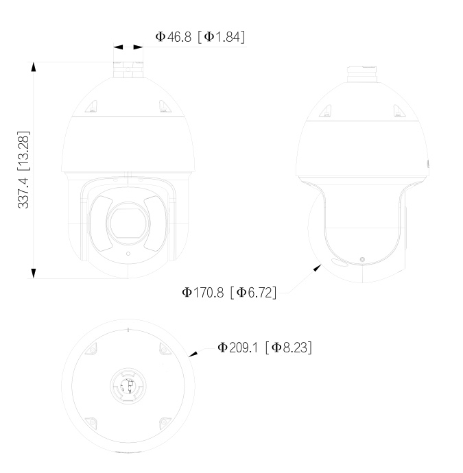 Cámara IP PTZ - SD6AE530U-HNI Telecamera PTZ Speed Dome IP Dahua - SD6CE225U-HNI