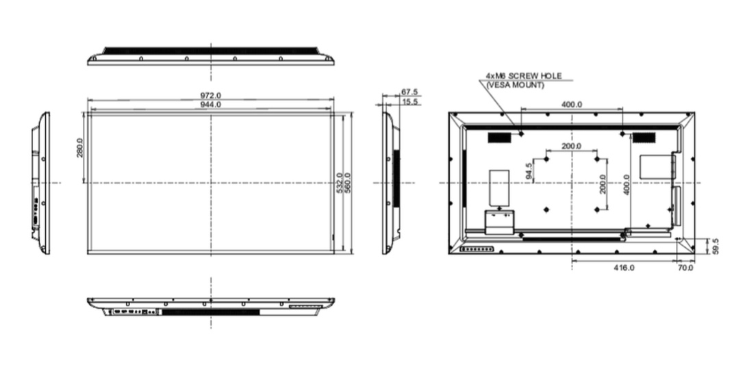 TE8615A-B1AG dimensioni
