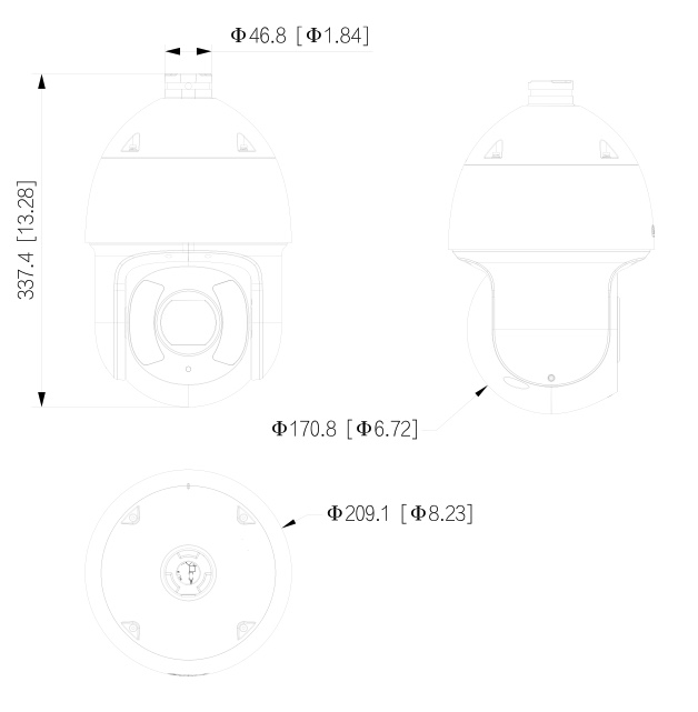 Cámara IP PTZ - SD6AE530U-HNI Telecamera PTZ Speed Dome IP Dahua - SD6CE225U-HNI