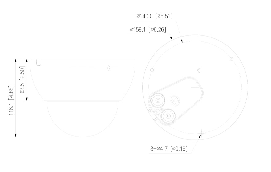 IPC-HDBW5241E-Z5E Schema dimensioni telecamera IPC-HDBW5241E-Z5E