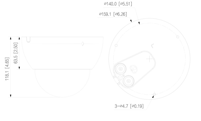 IPC-HDBW5442E-Z4E Schema dimensioni telecamera IPC-HDBW5442E-Z4E