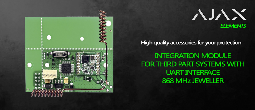 Modulo per integrazione sensori ajax in sistemi di terze parti con interfaccia uart