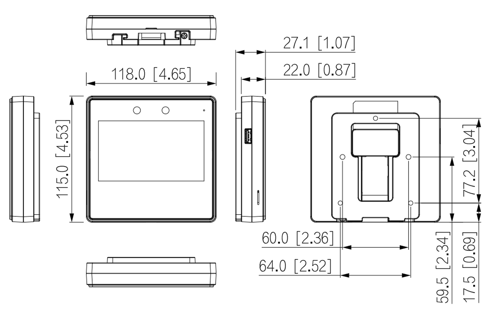 ASI3213A-W dimensions