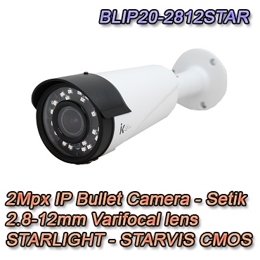Telecamera IP Bullet - BLIP20-2812STAR Telecamera IP Bullet 2Mpx 2.8-12mm versione Starlight