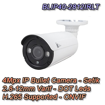 Telecamera IP Bullet - BLIP40-2812IRLT Telecamera IP Bullet 4Mpx ottica varifocale 2.8-12mm